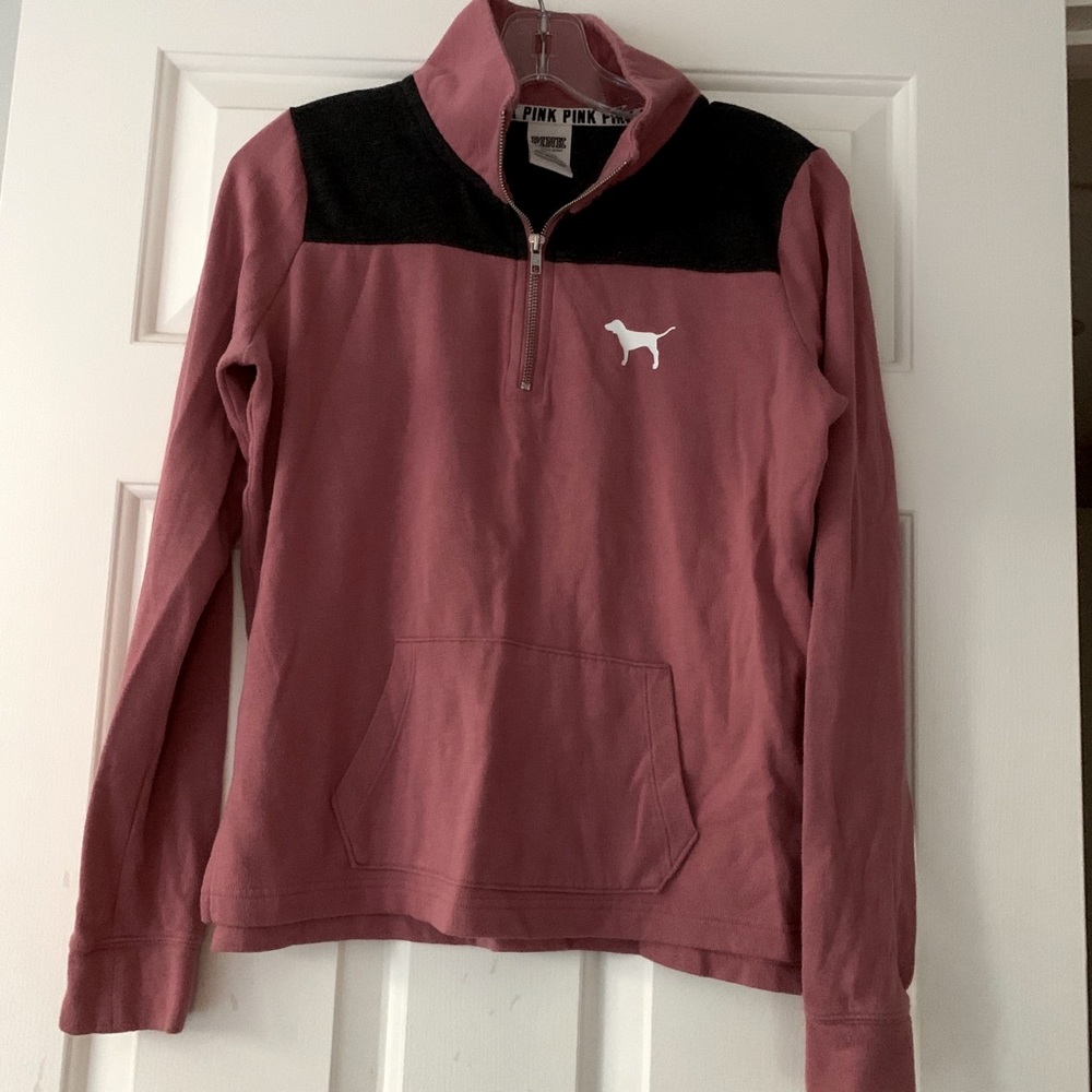PINK quarter zip pullover